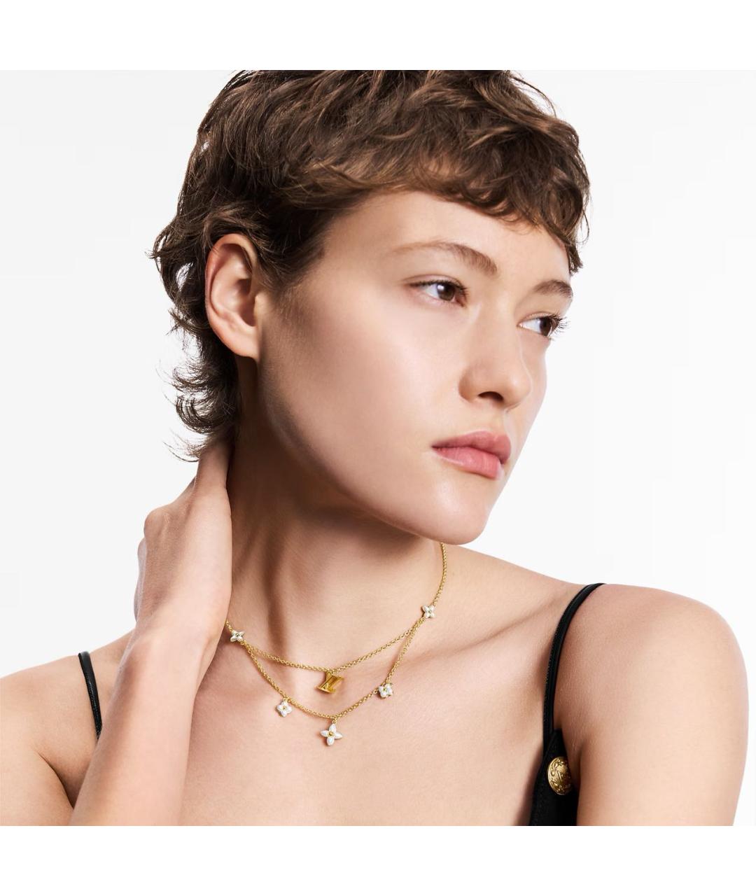 LOUIS VUITTON Золотое металлическое колье, фото 2