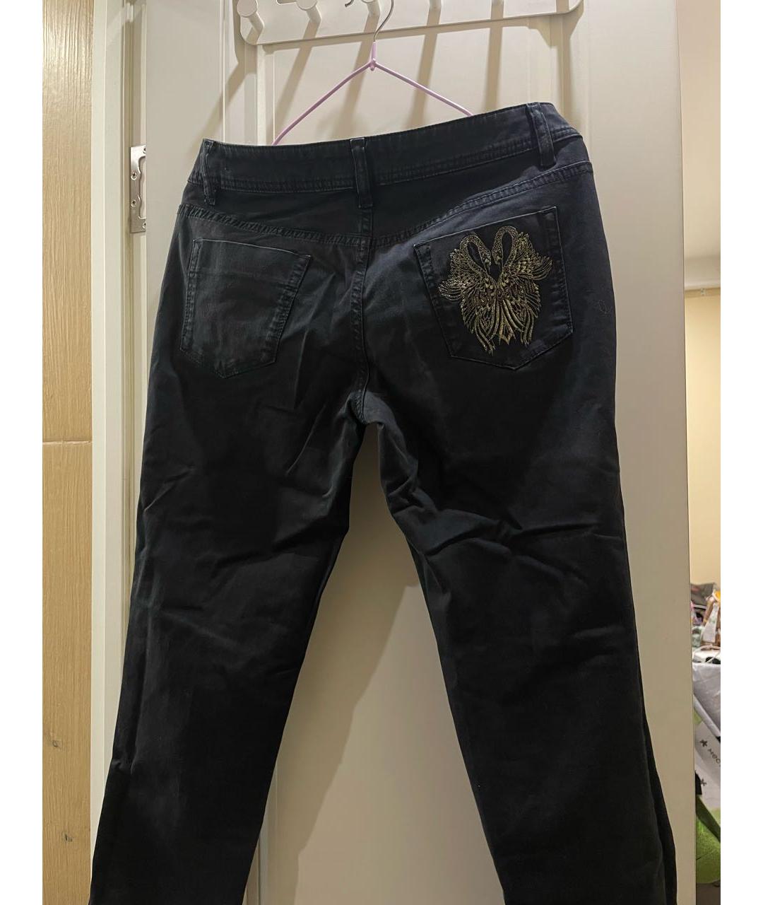 JUST CAVALLI Черные хлопко-эластановые джинсы слим, фото 2