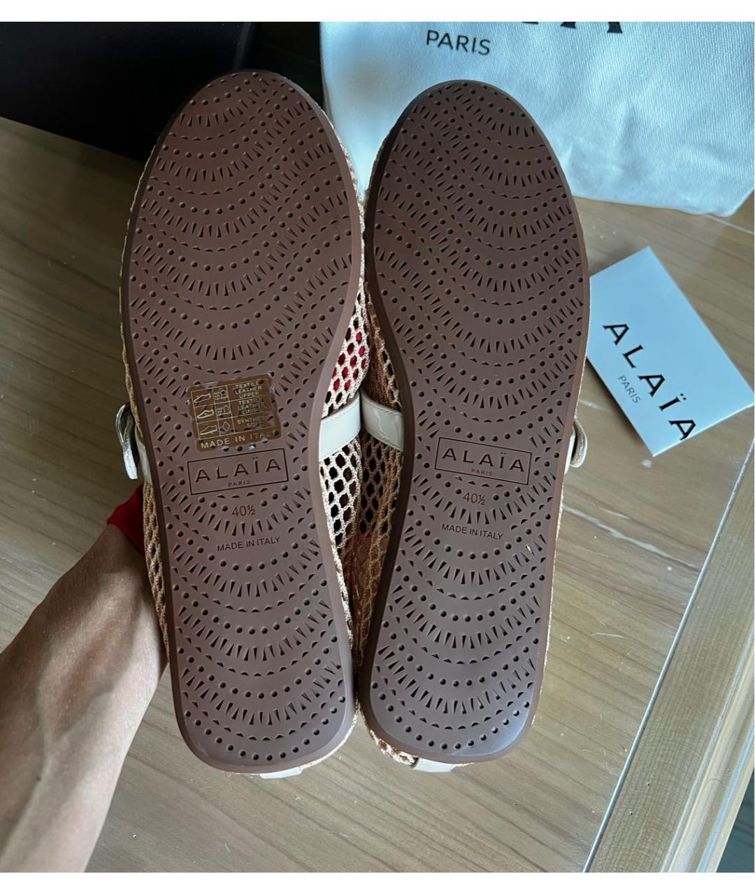 MIU MIU Бежевые балетки, фото 6