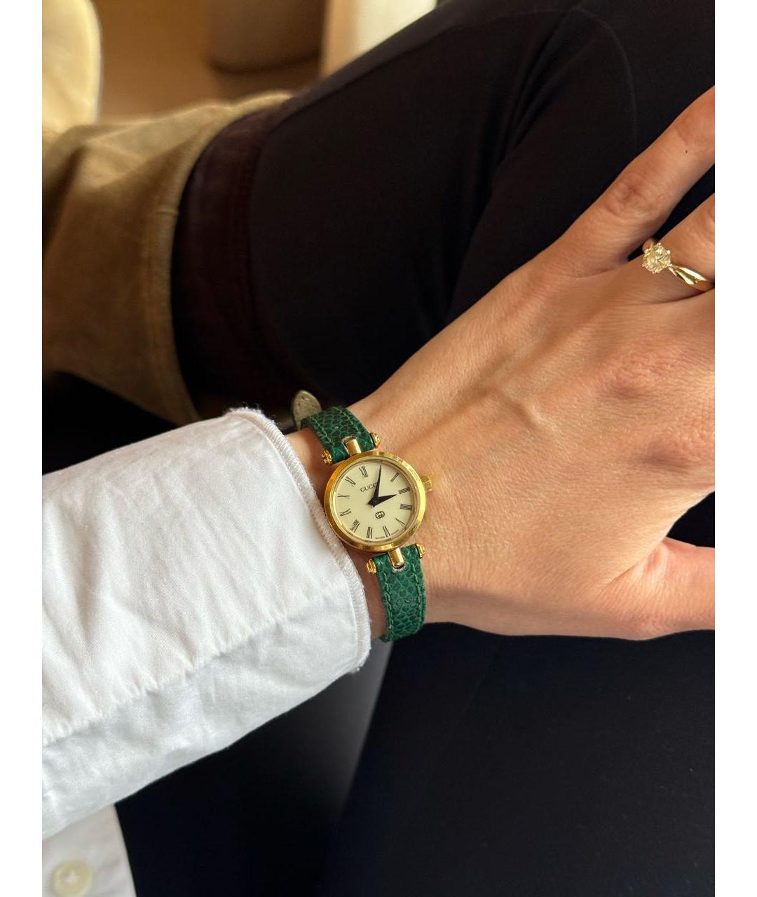 GUCCI Зеленые стальные часы, фото 7