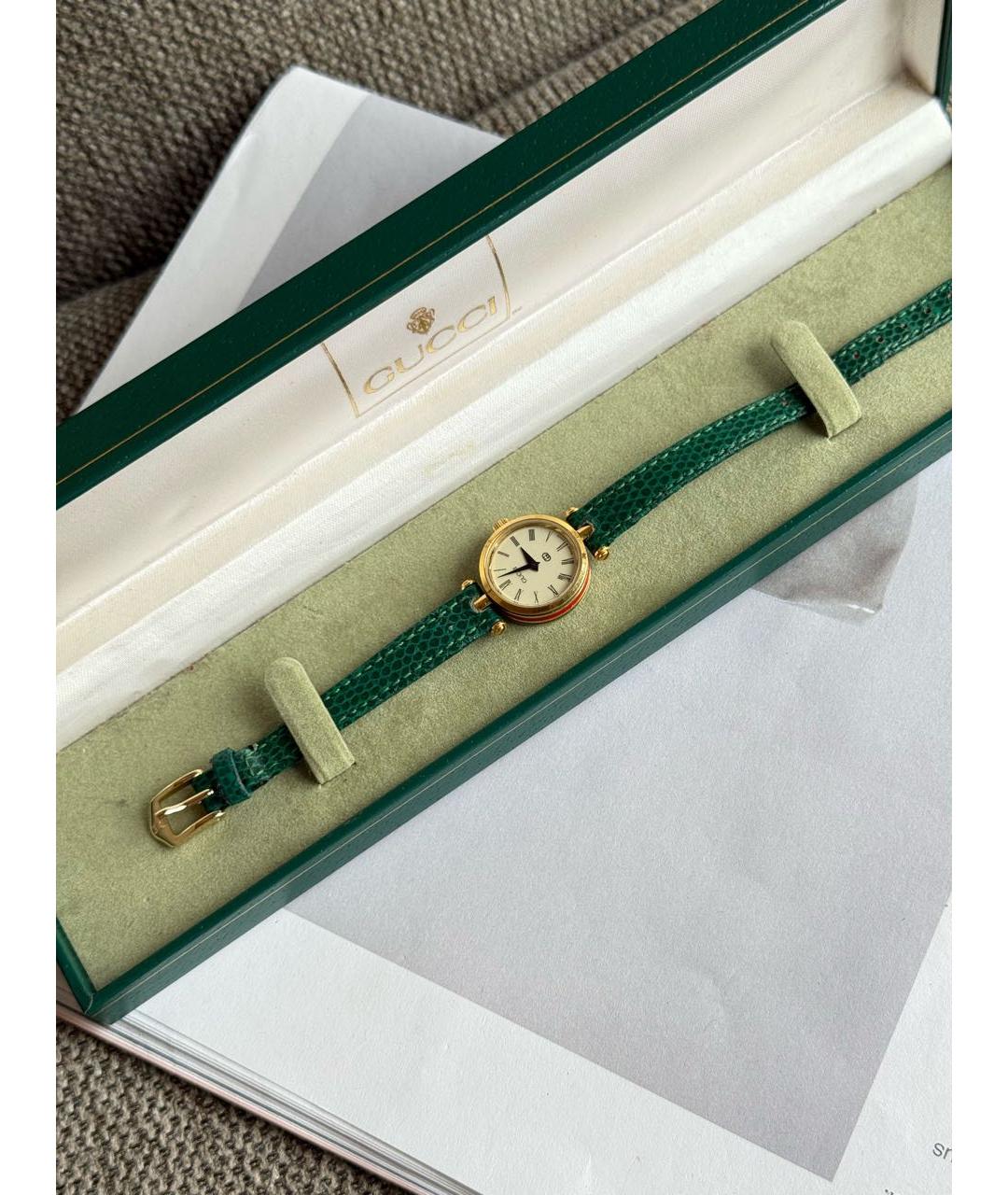 GUCCI Зеленые стальные часы, фото 8