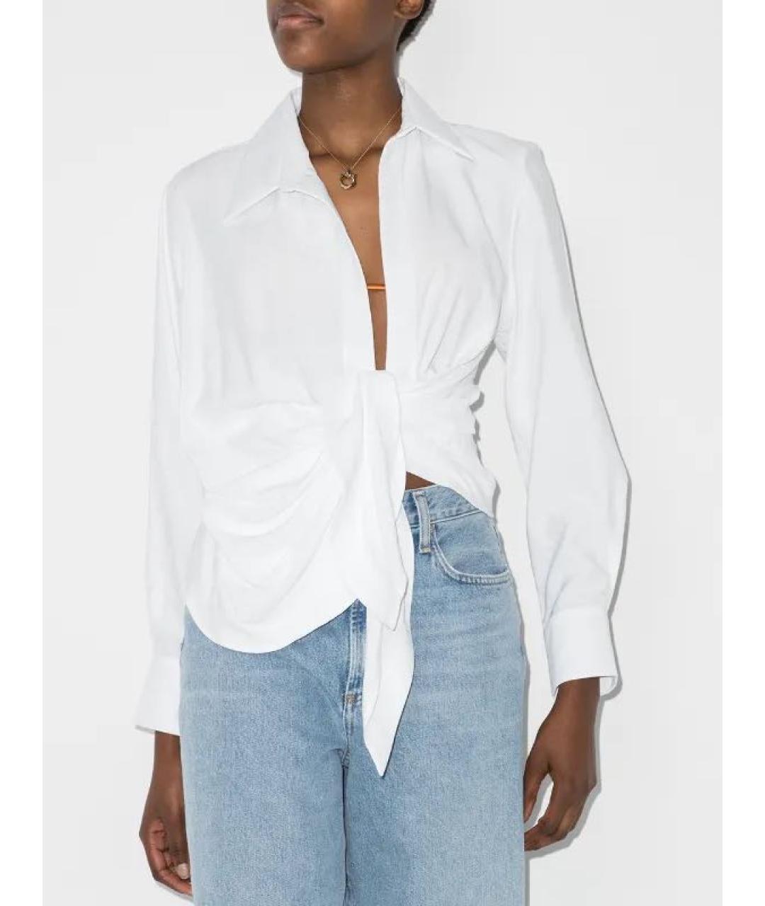 JACQUEMUS Белая вискозная рубашка, фото 2