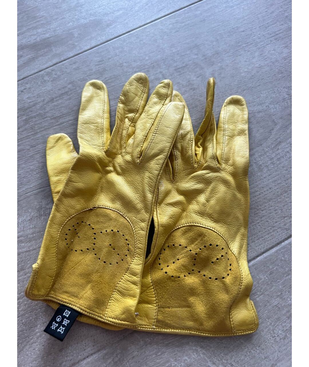 ESCADA Желтые кожаные перчатки, фото 5