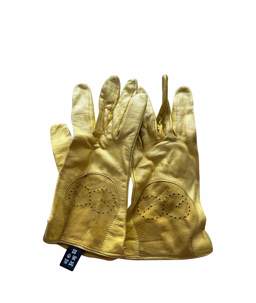 ESCADA Желтые кожаные перчатки, фото 1