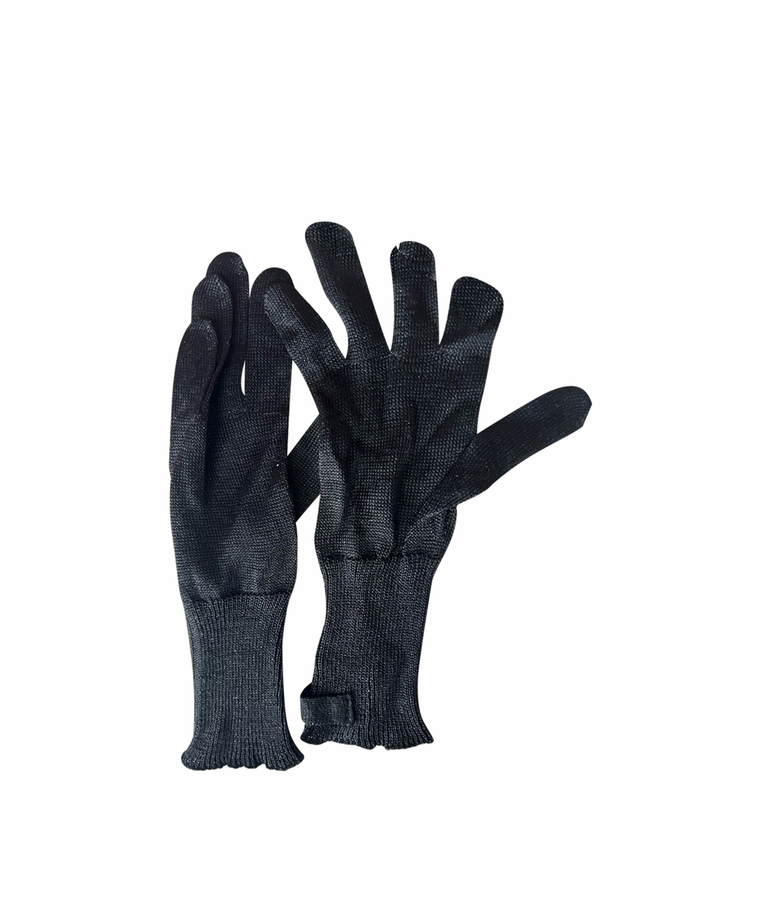 DOLCE&GABBANA Черные синтетические перчатки, фото 1