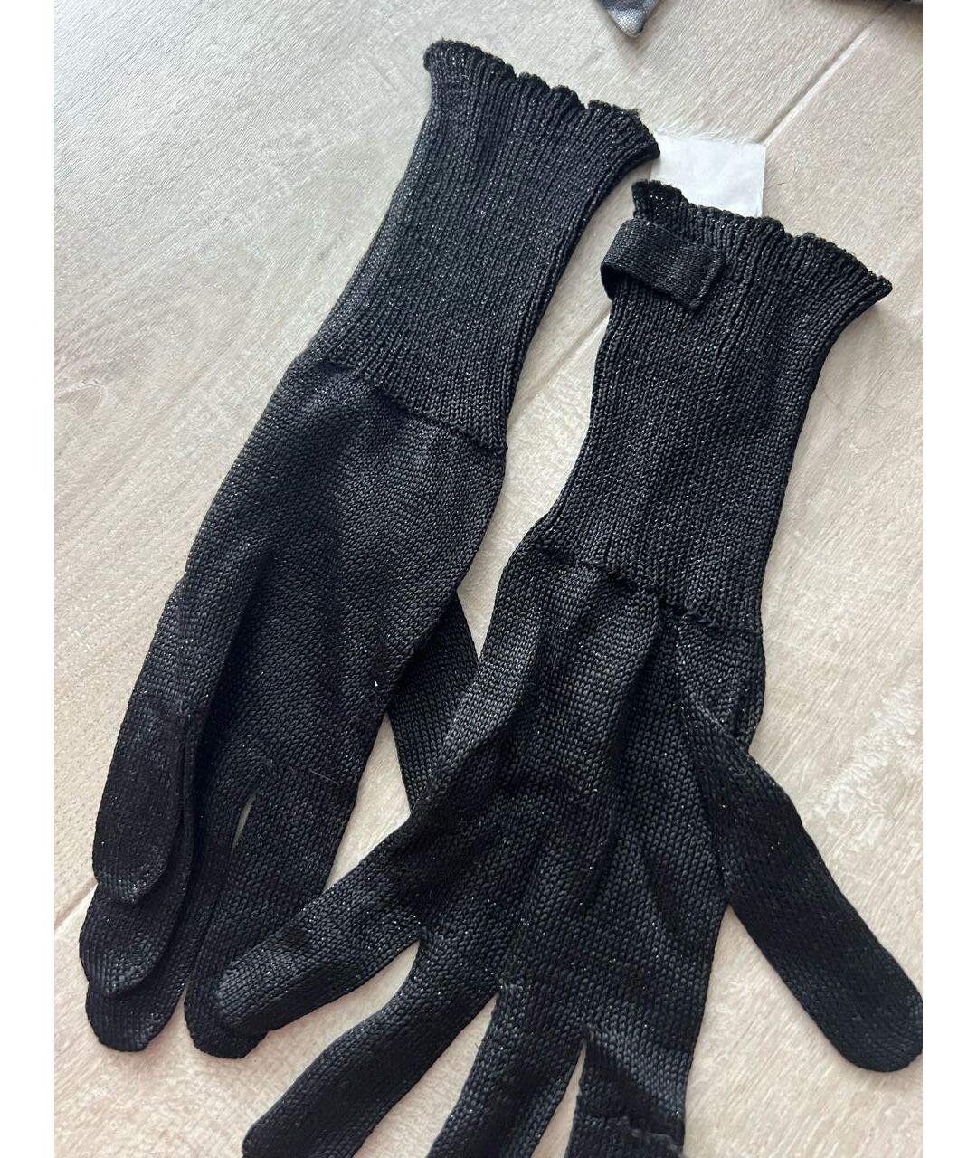 DOLCE&GABBANA Черные синтетические перчатки, фото 4