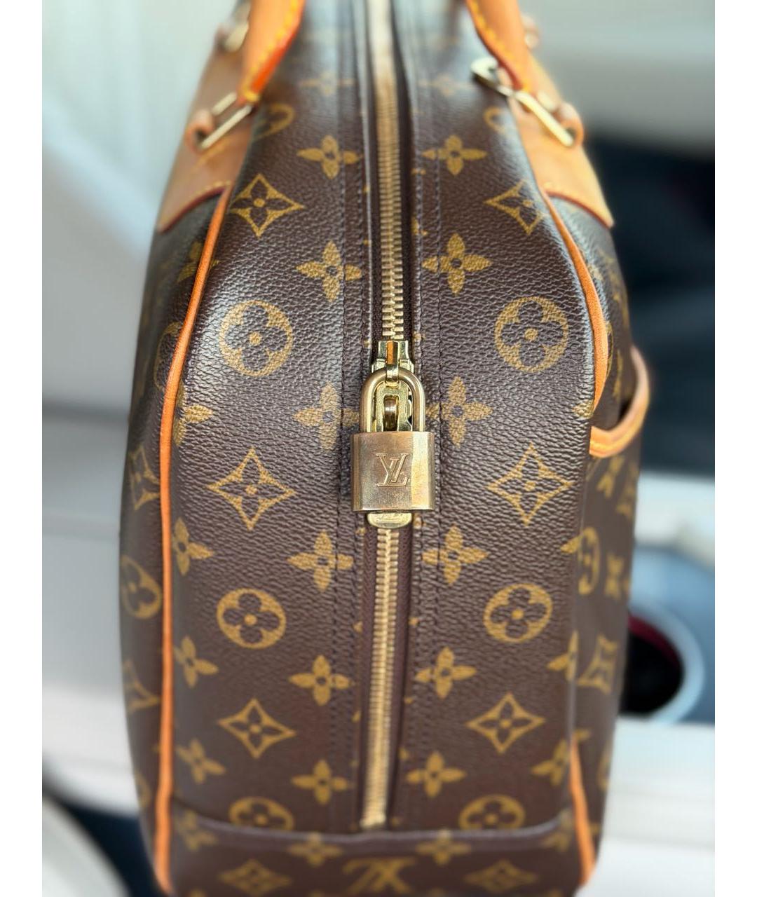 LOUIS VUITTON Коричневая сумка с короткими ручками из искусственной кожи, фото 8