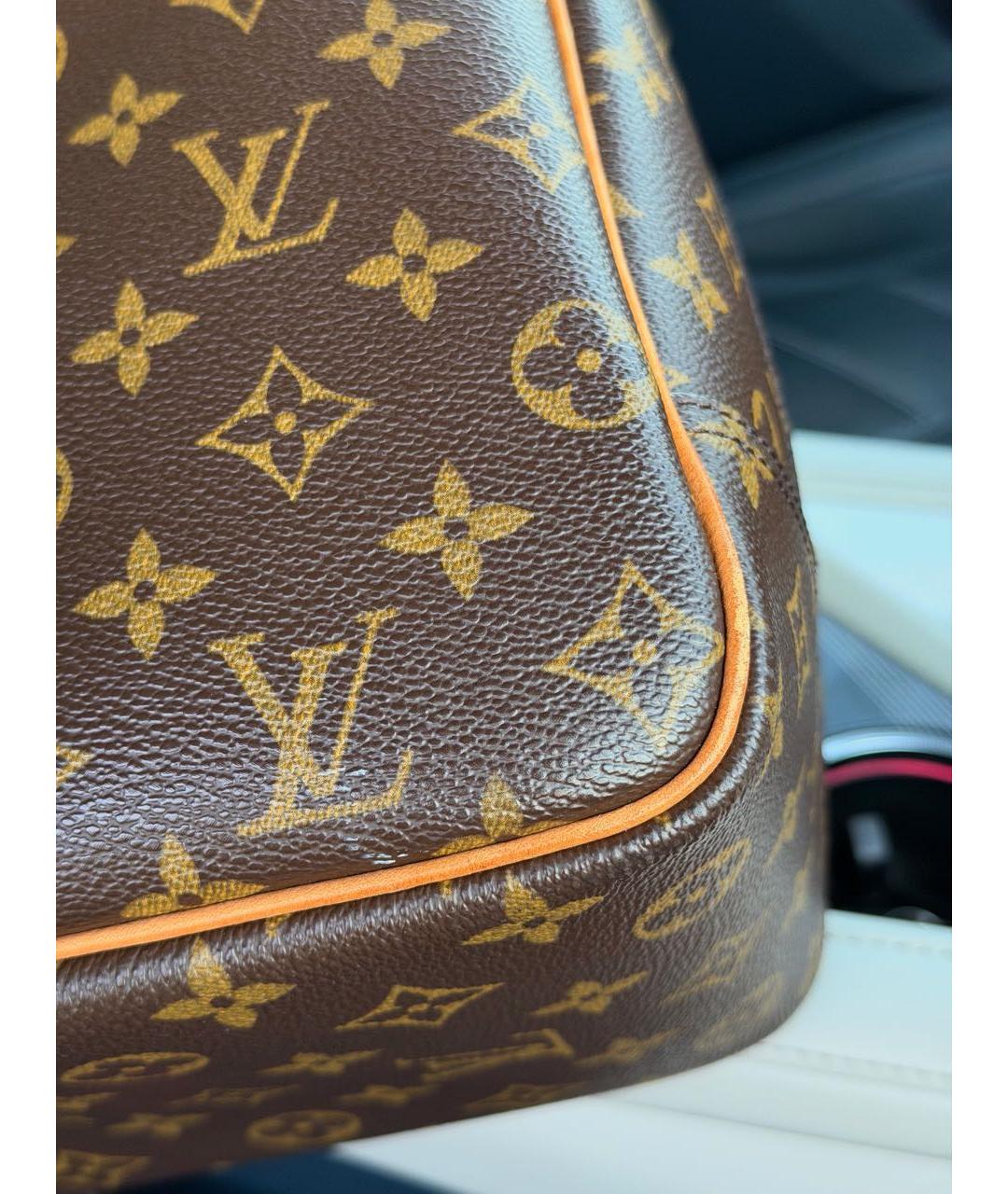 LOUIS VUITTON Коричневая сумка с короткими ручками из искусственной кожи, фото 6