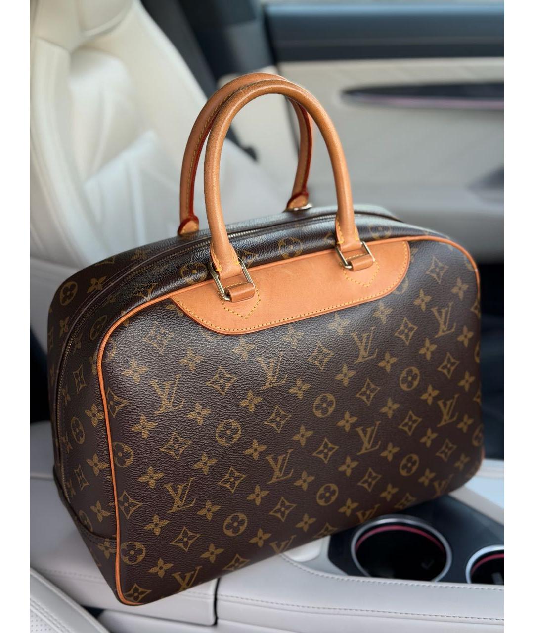 LOUIS VUITTON Коричневая сумка с короткими ручками из искусственной кожи, фото 3
