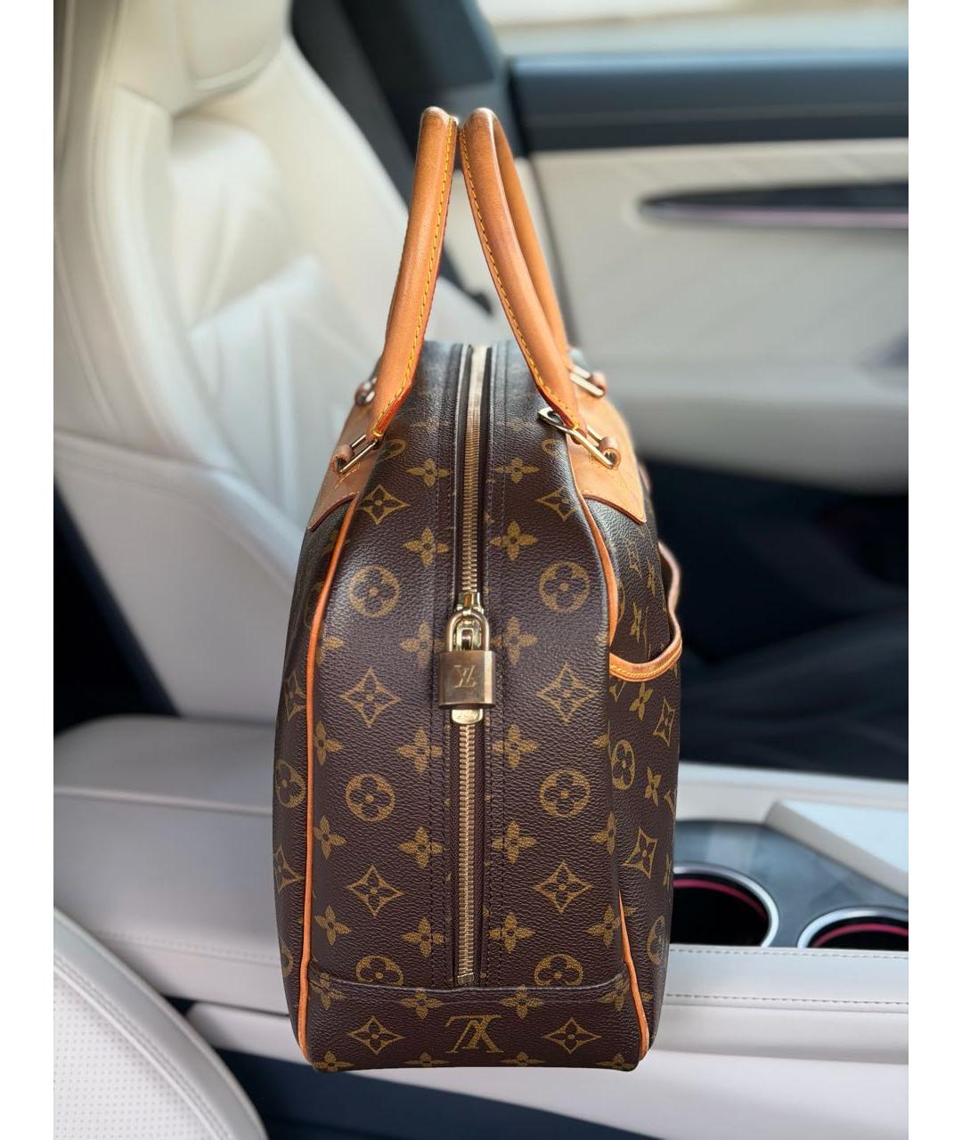 LOUIS VUITTON Коричневая сумка с короткими ручками из искусственной кожи, фото 2