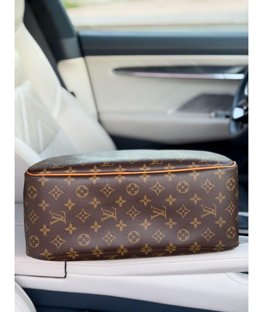 LOUIS VUITTON Коричневая сумка с короткими ручками из искусственной кожи, фото 7