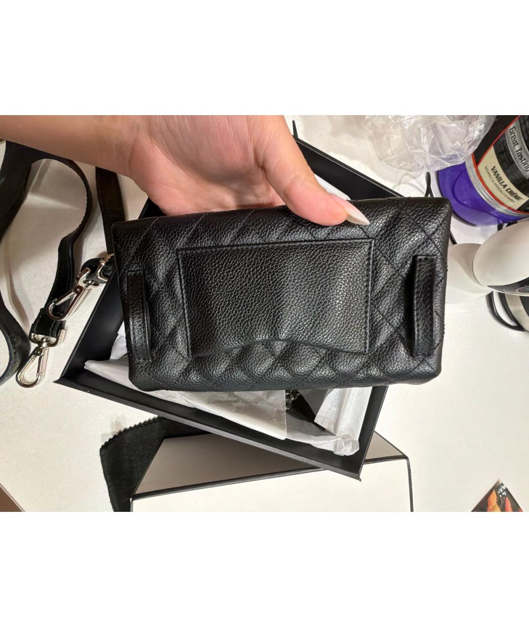 CHANEL Черная кожаная поясная сумка, фото 3