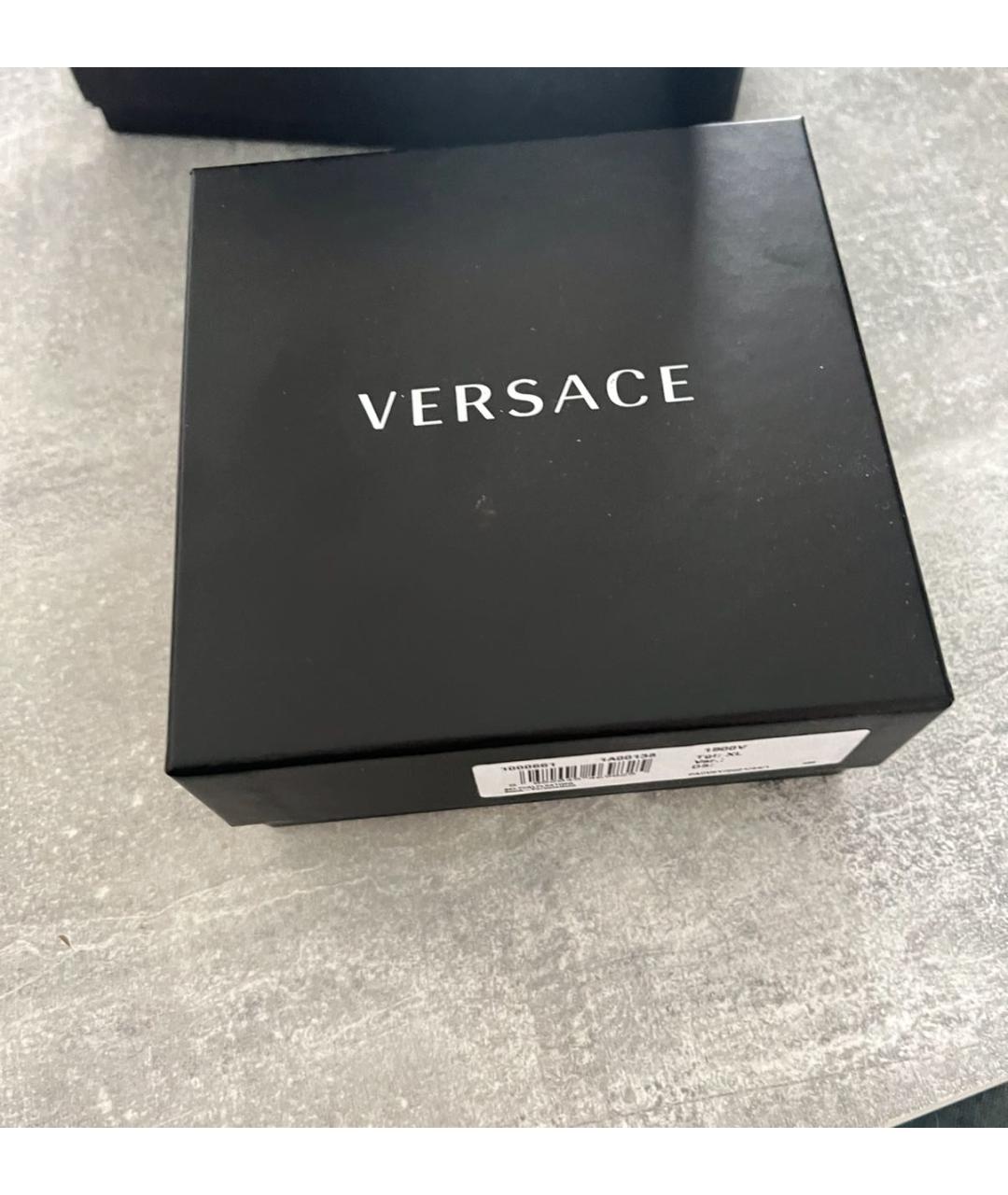 VERSACE Черный кожаный ремень, фото 4