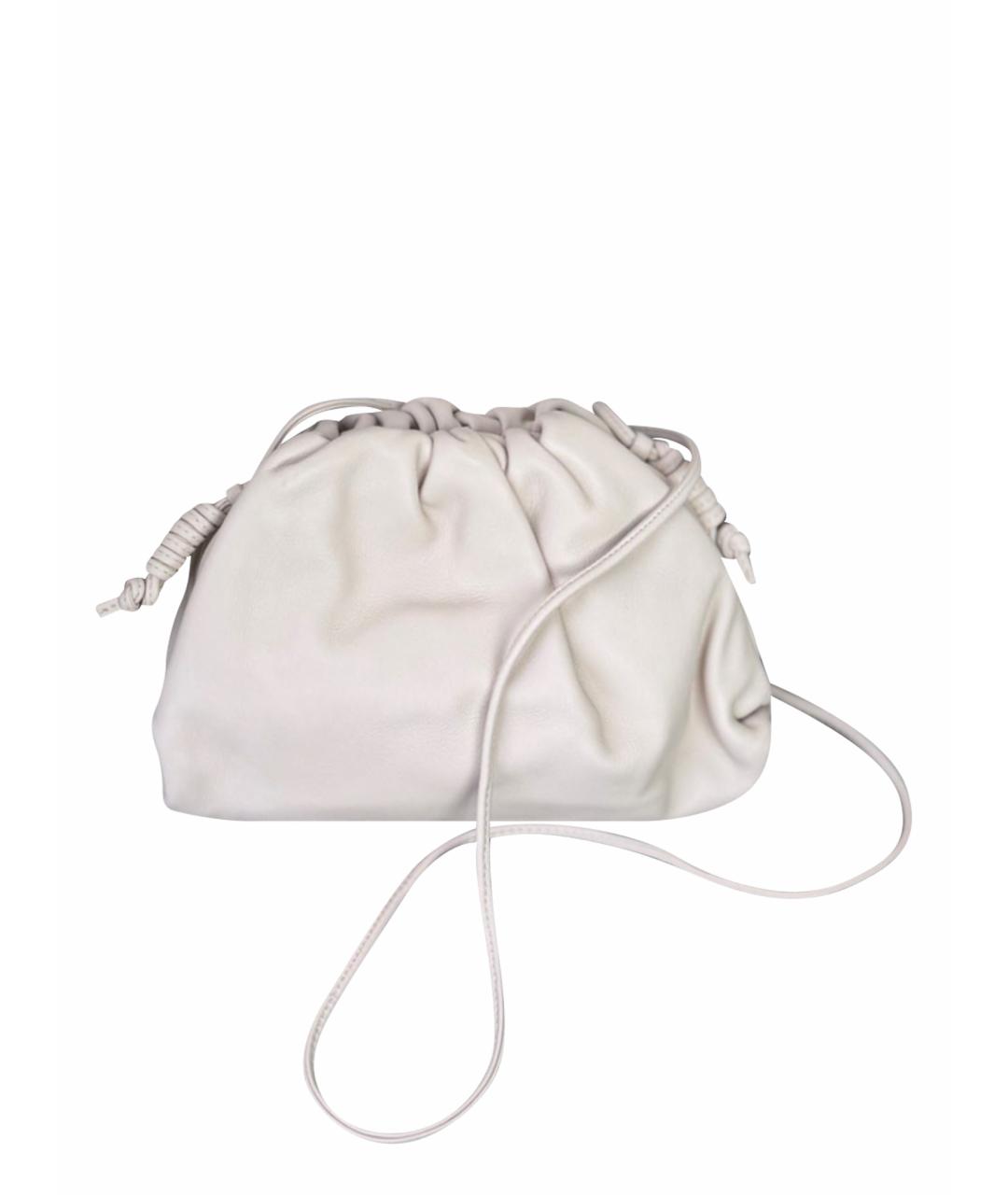 BOTTEGA VENETA Белая кожаная сумка через плечо, фото 1