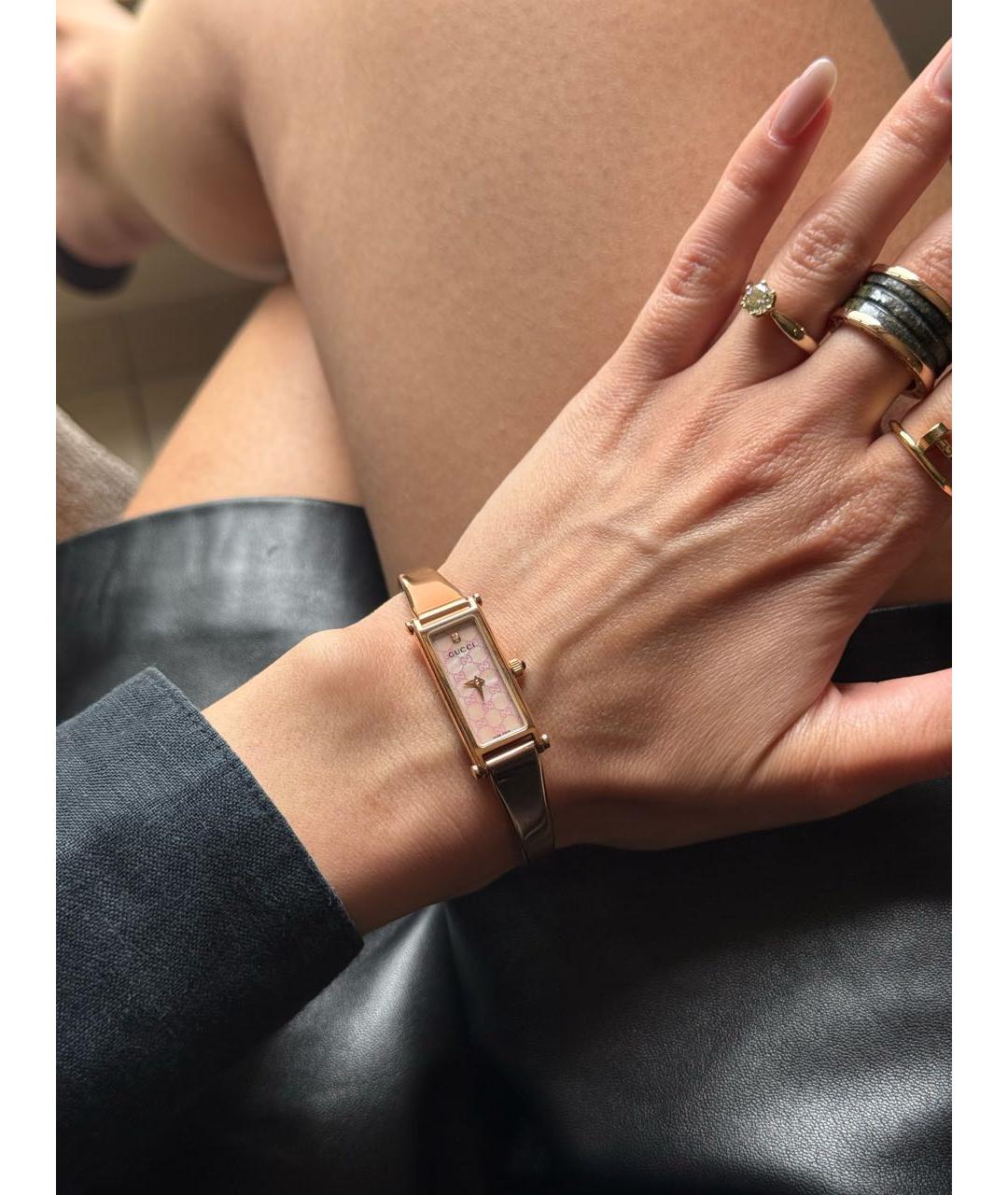 GUCCI Розовые стальные часы, фото 7