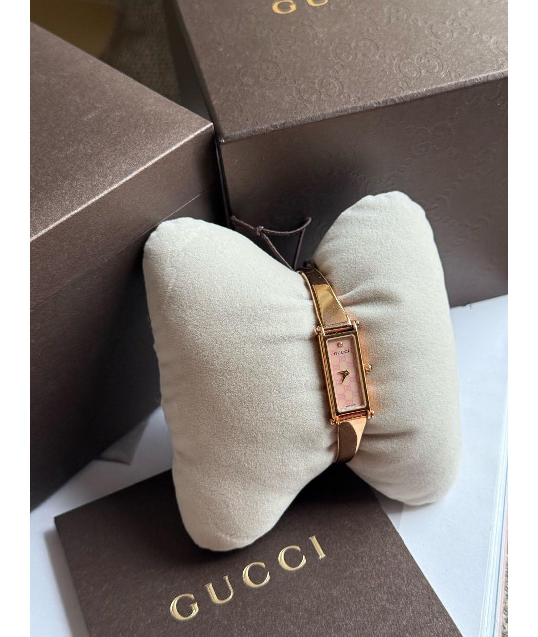 GUCCI Розовые стальные часы, фото 4