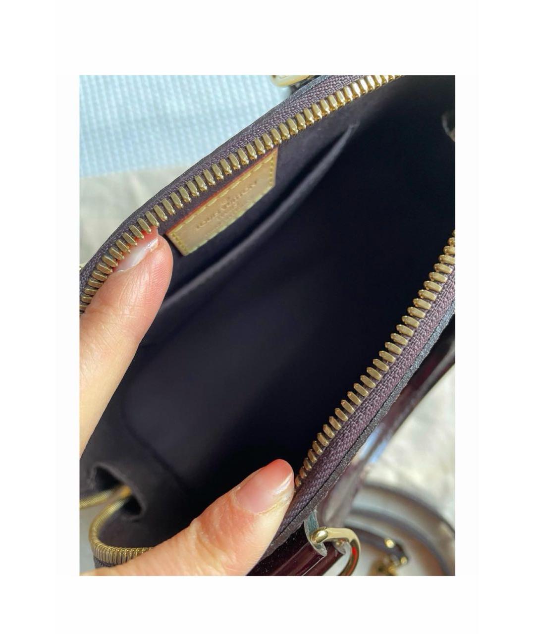 LOUIS VUITTON Бордовая сумка с короткими ручками из лакированной кожи, фото 4