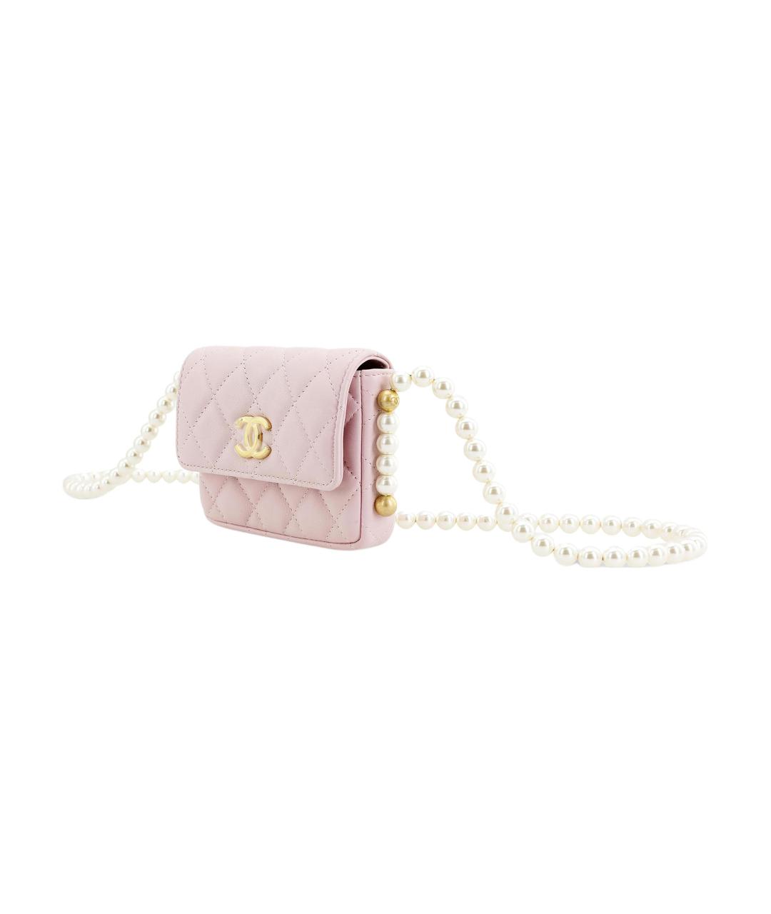 CHANEL Розовый кожаный кардхолдер, фото 2