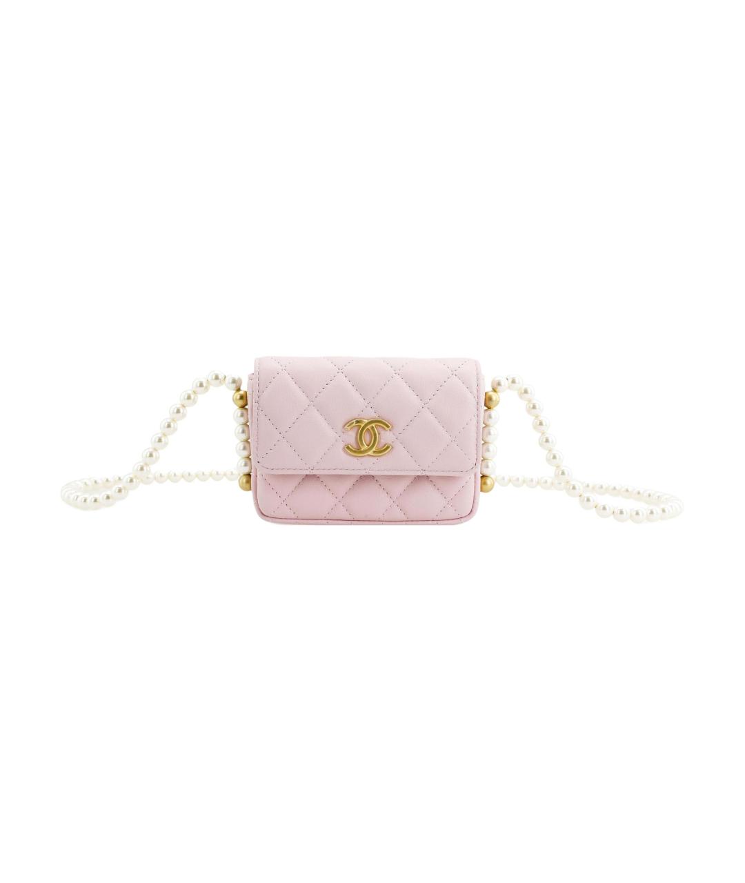 CHANEL Розовый кожаный кардхолдер, фото 6