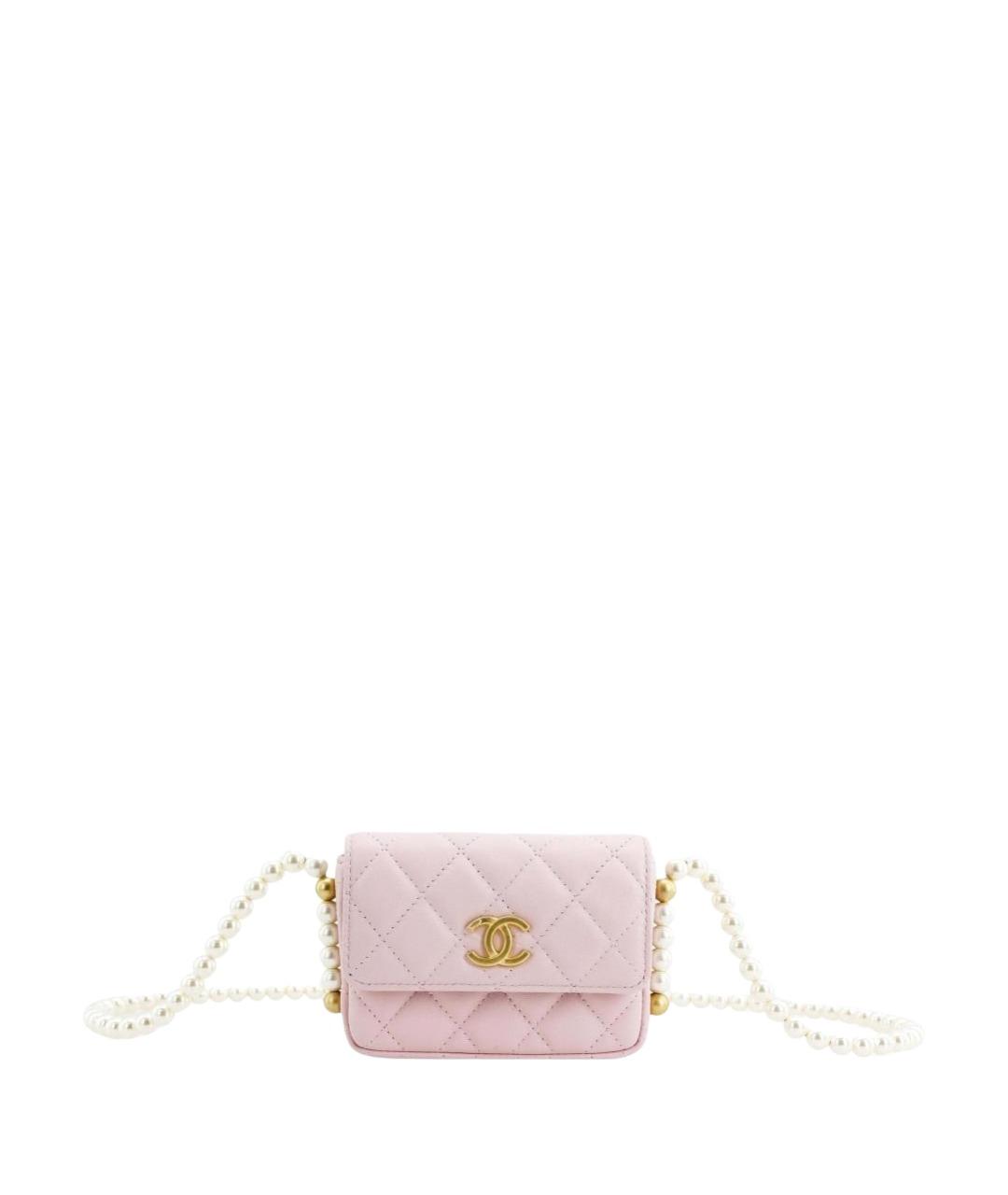 CHANEL Розовый кожаный кардхолдер, фото 1