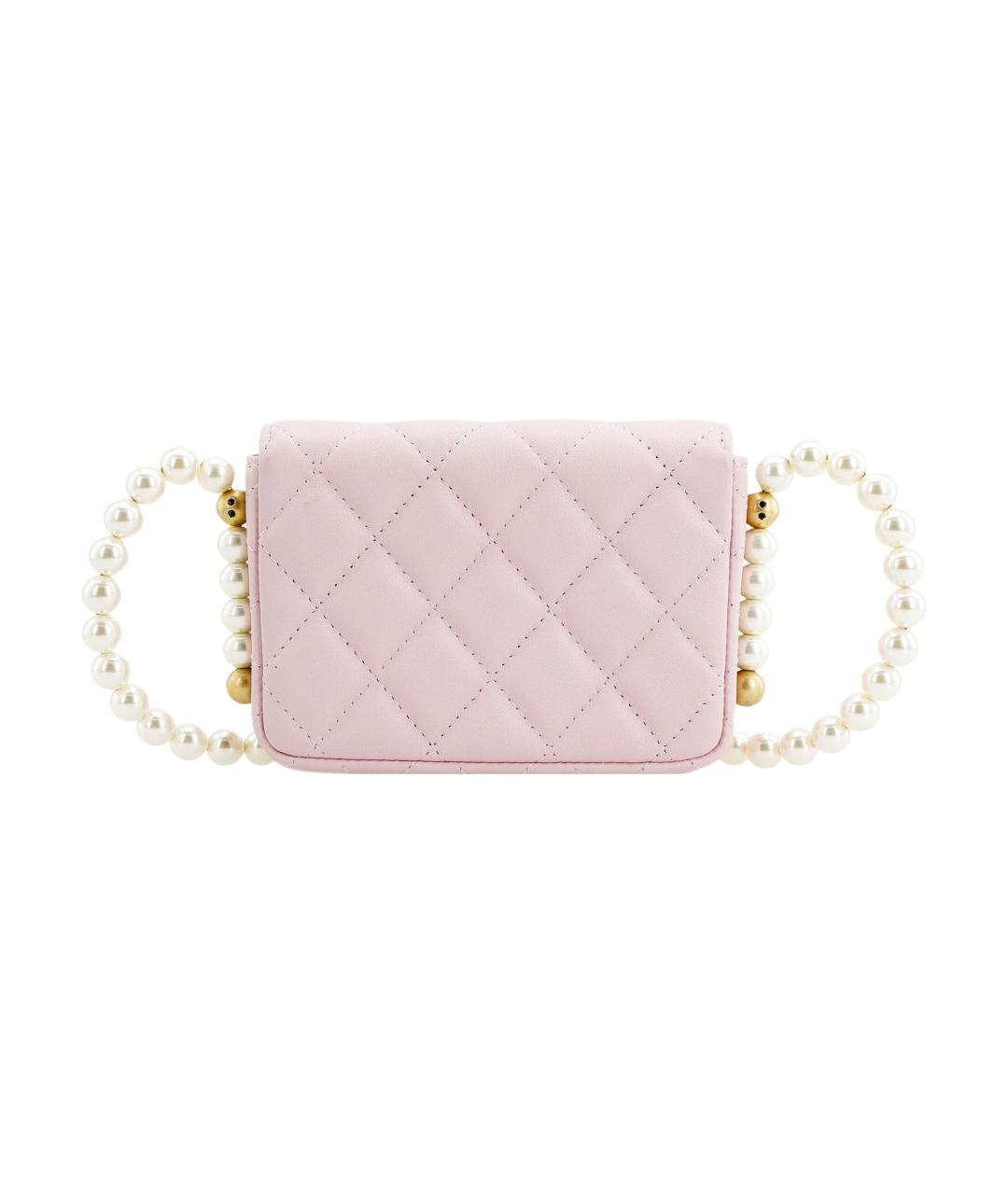 CHANEL Розовый кожаный кардхолдер, фото 3