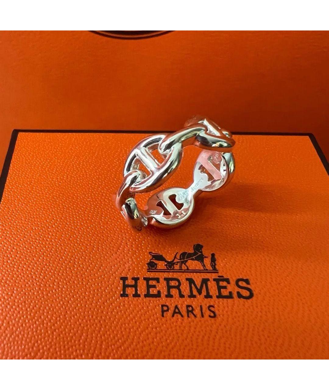 HERMES Серебряное серебряное кольцо, фото 2