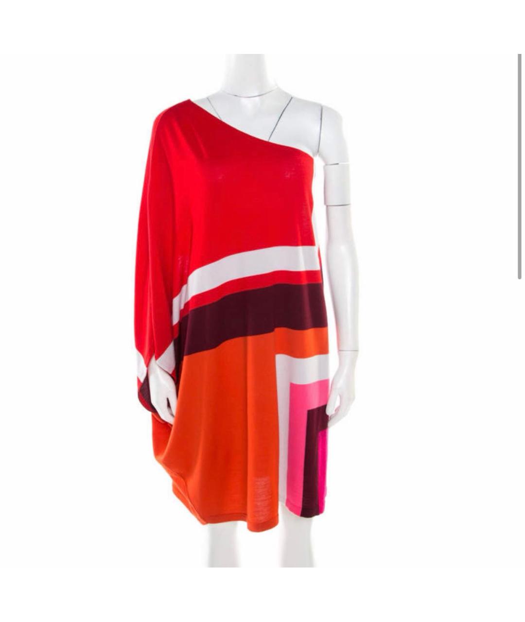 CHRISTIAN DIOR Мульти шерстяное повседневное платье, фото 8