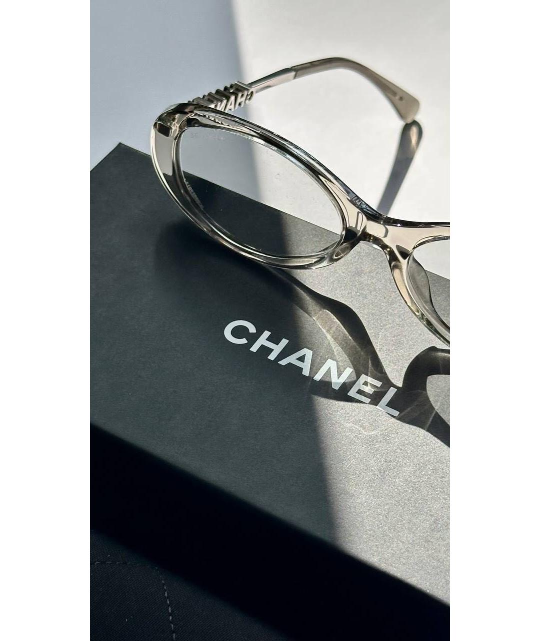 CHANEL Прозрачные пластиковые солнцезащитные очки, фото 4