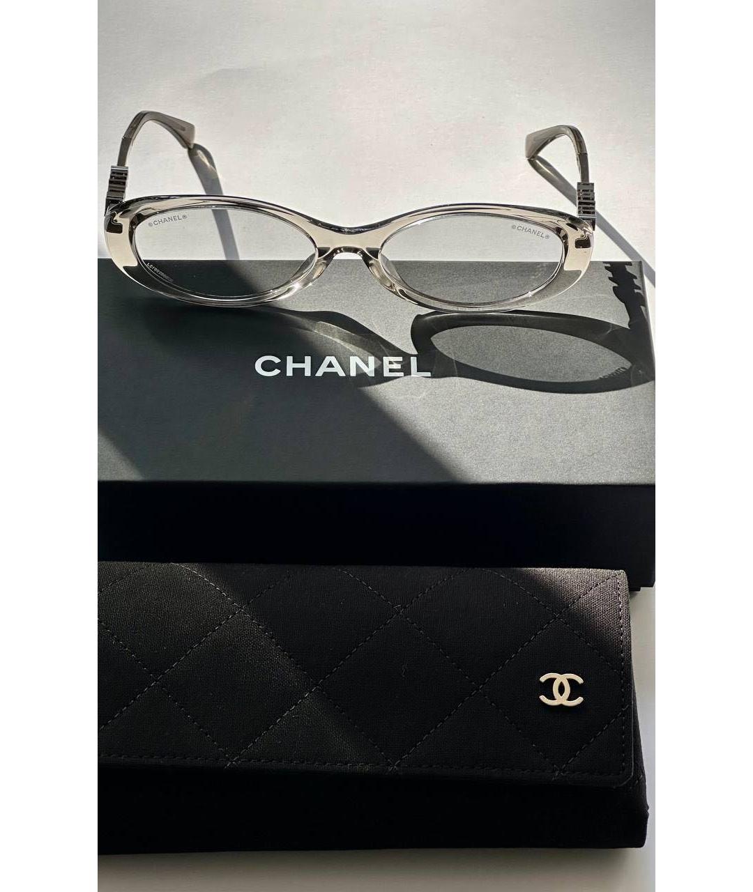 CHANEL Прозрачные пластиковые солнцезащитные очки, фото 2
