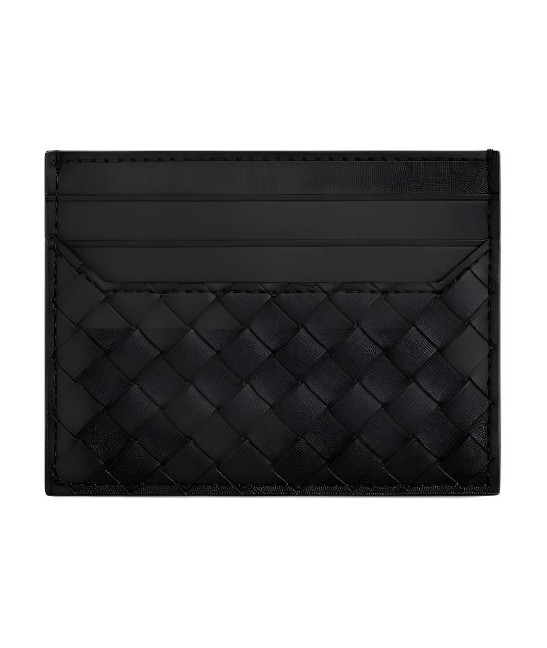BOTTEGA VENETA Черный кожаный кардхолдер, фото 1