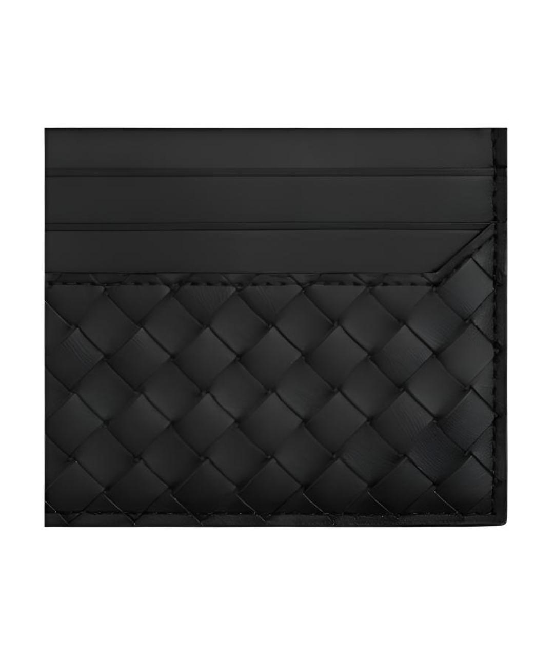 BOTTEGA VENETA Черный кожаный кардхолдер, фото 3