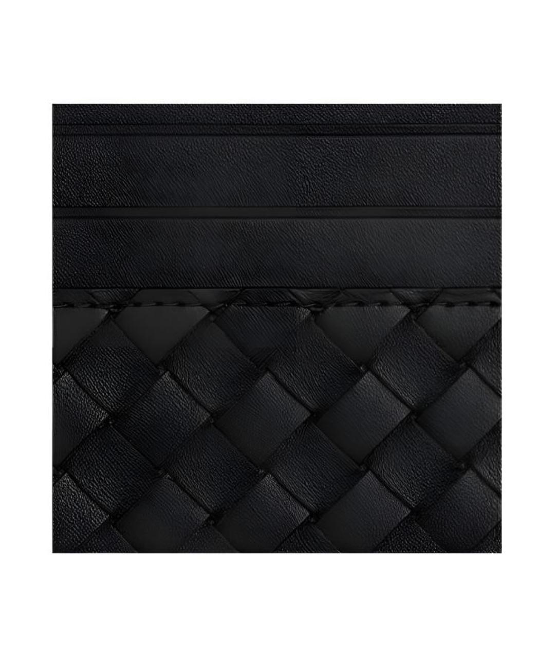 BOTTEGA VENETA Черный кожаный кардхолдер, фото 4
