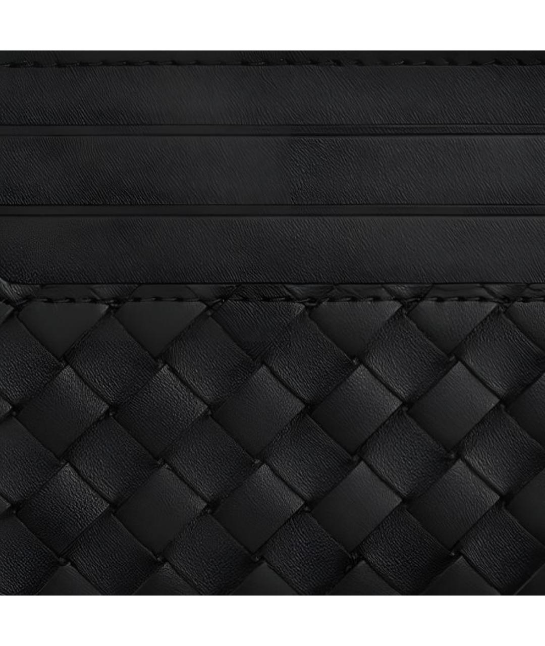 BOTTEGA VENETA Черный кожаный кардхолдер, фото 2