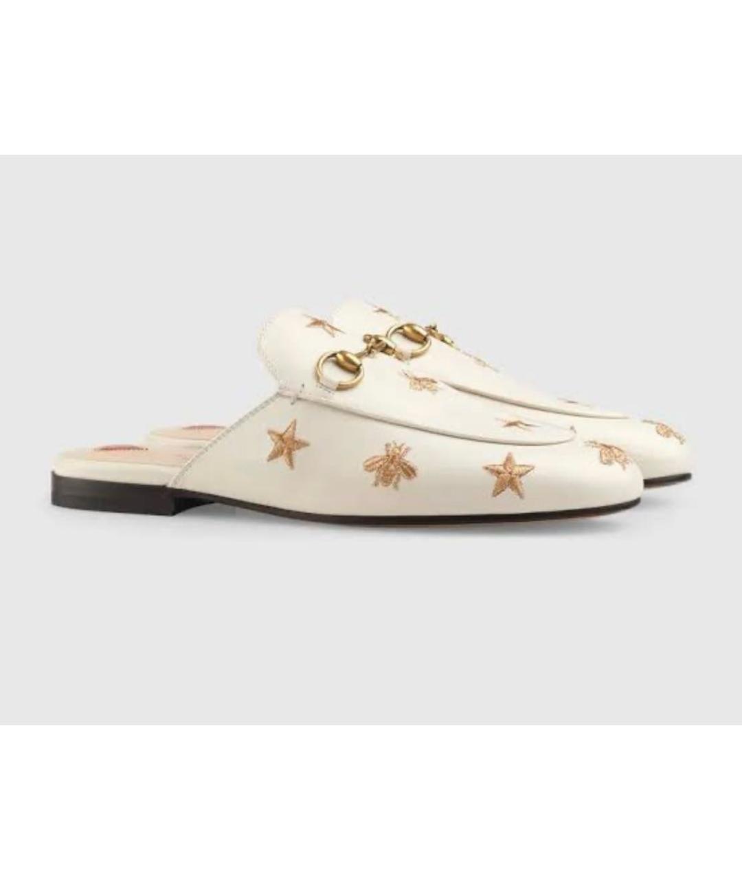 GUCCI Бежевые кожаные мюли, фото 6