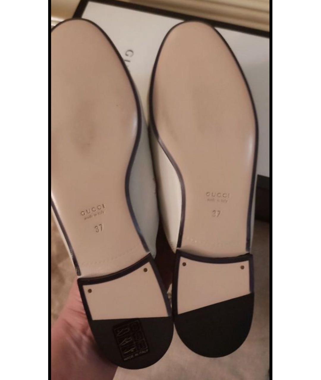 GUCCI Бежевые кожаные мюли, фото 3