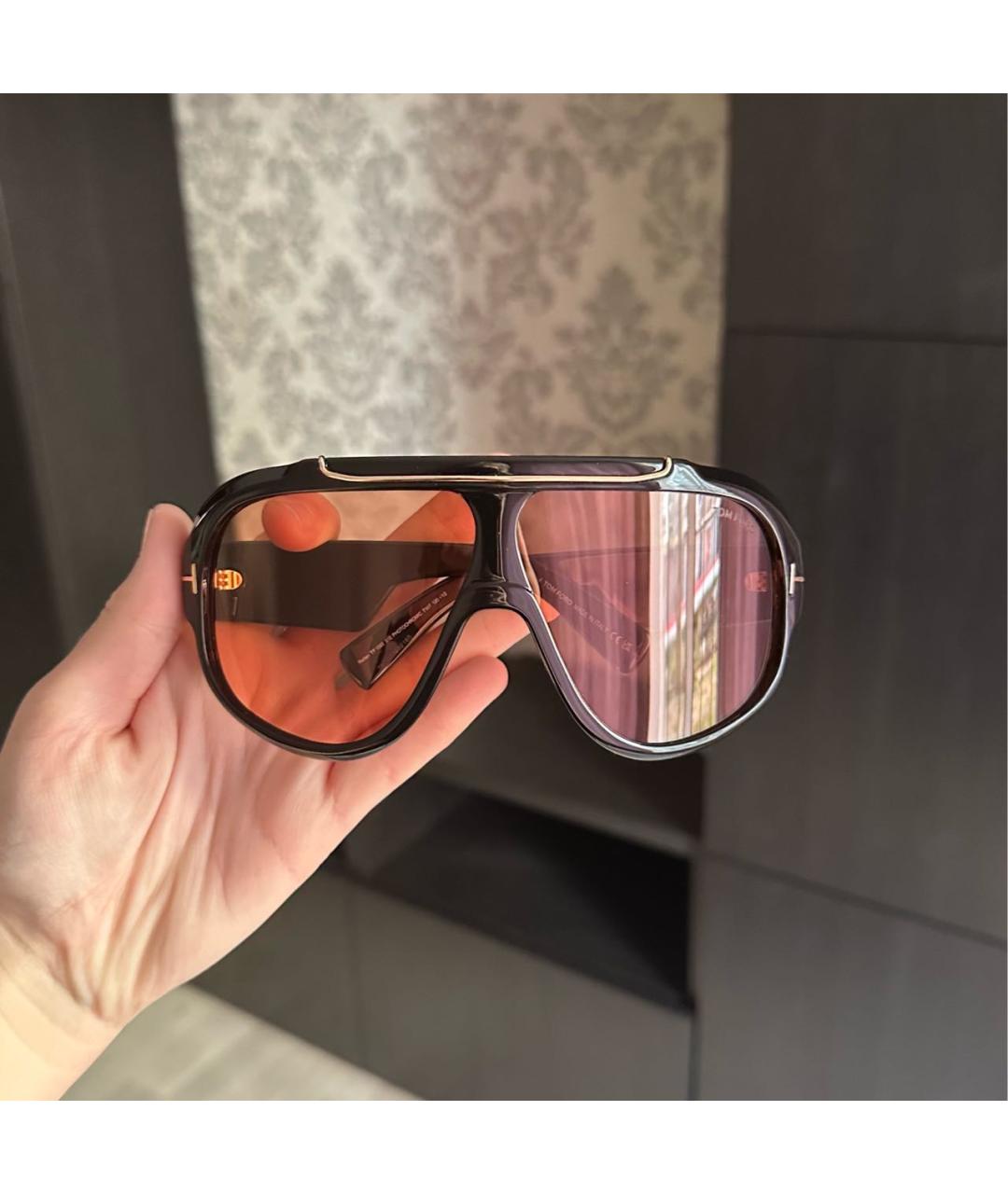 TOM FORD Черные пластиковые солнцезащитные очки, фото 3