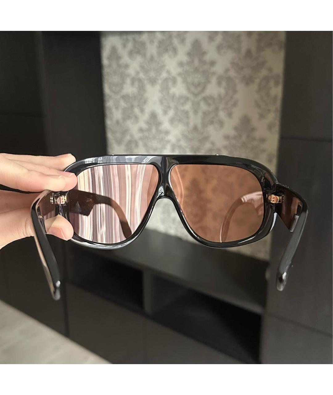 TOM FORD Черные пластиковые солнцезащитные очки, фото 4