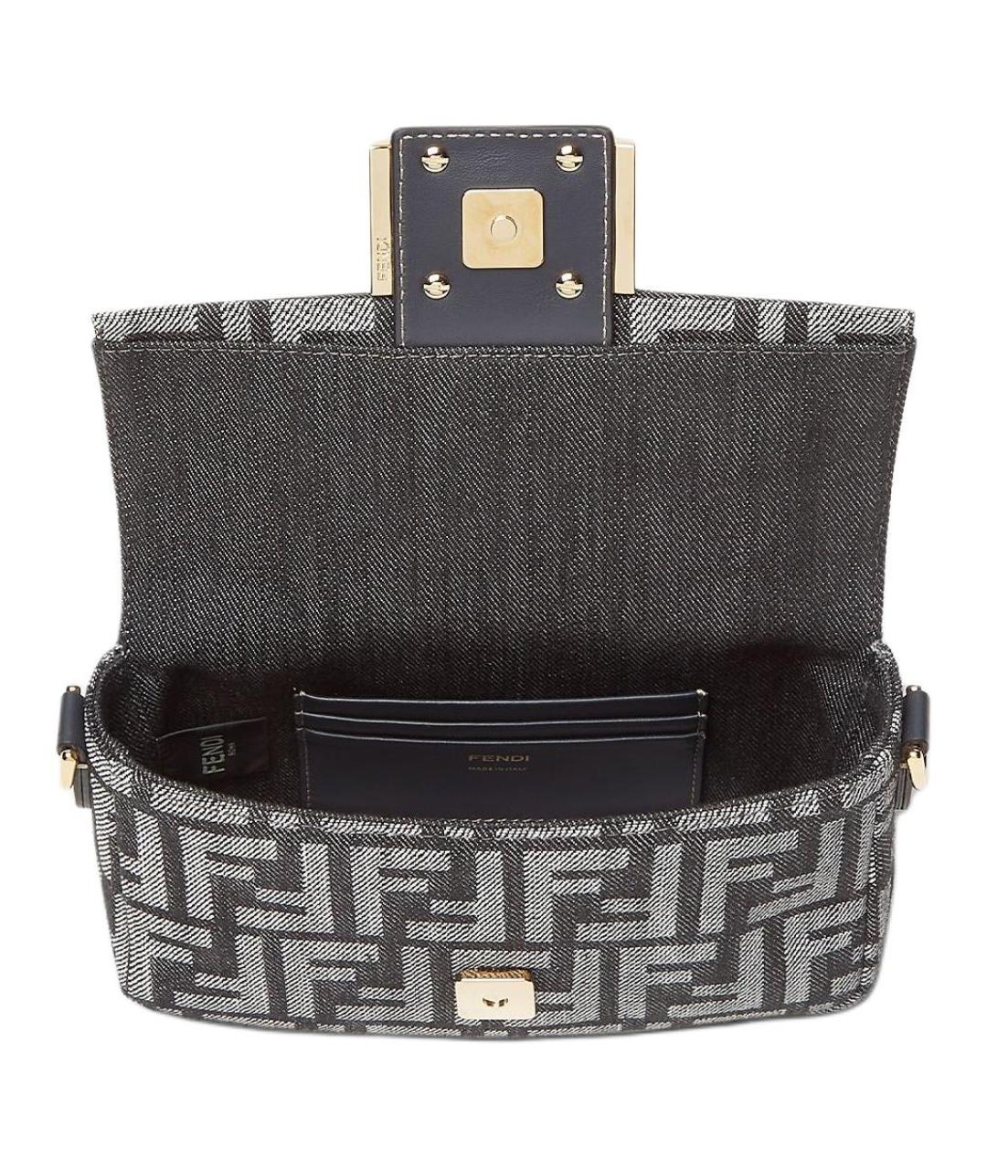 FENDI Темно-синяя канва сумка через плечо, фото 4