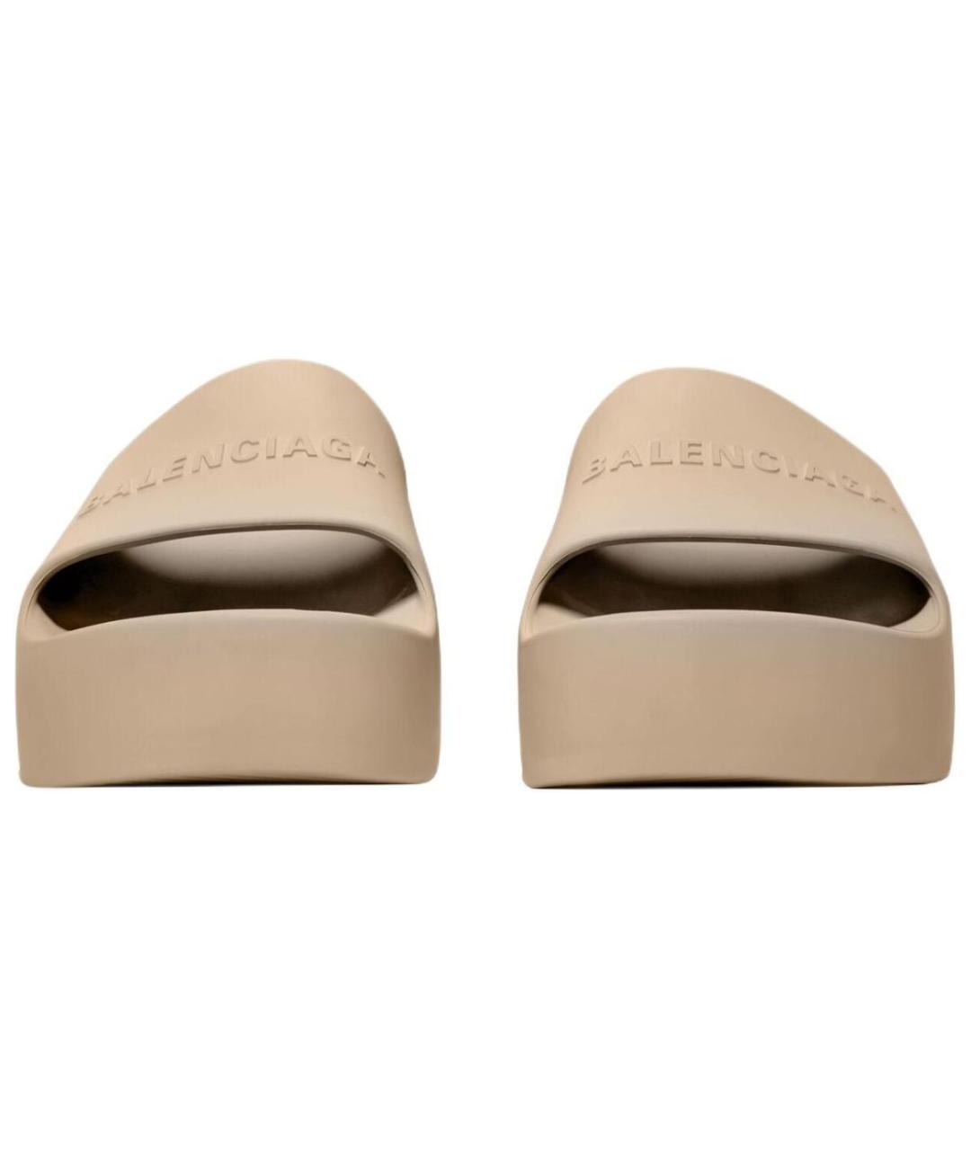 BALENCIAGA Коричневые шлепанцы, фото 4
