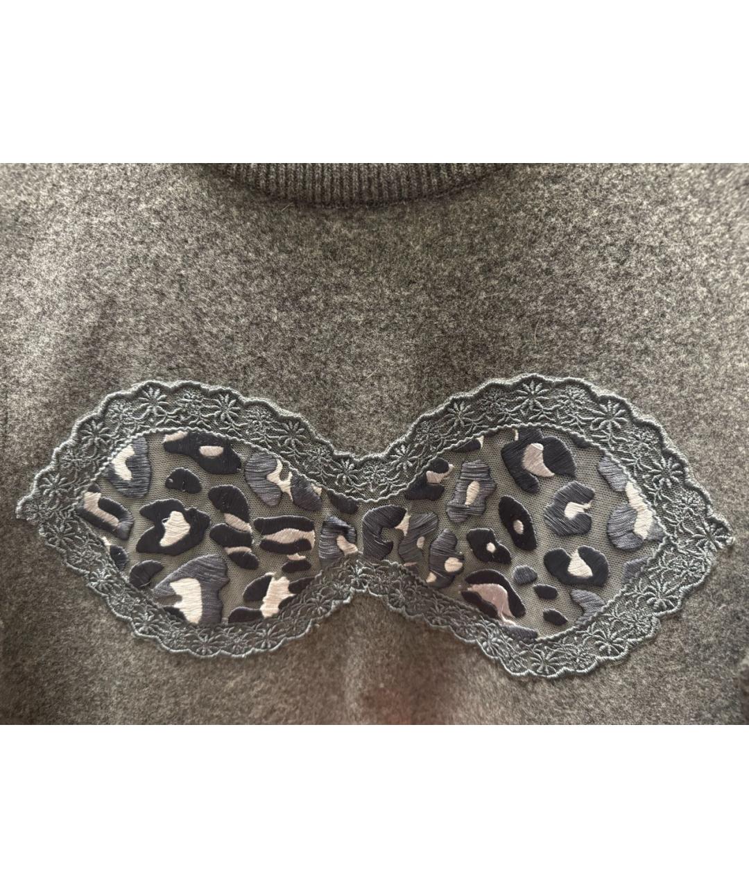 THOM BROWNE Антрацитовое шерстяное повседневное платье, фото 5
