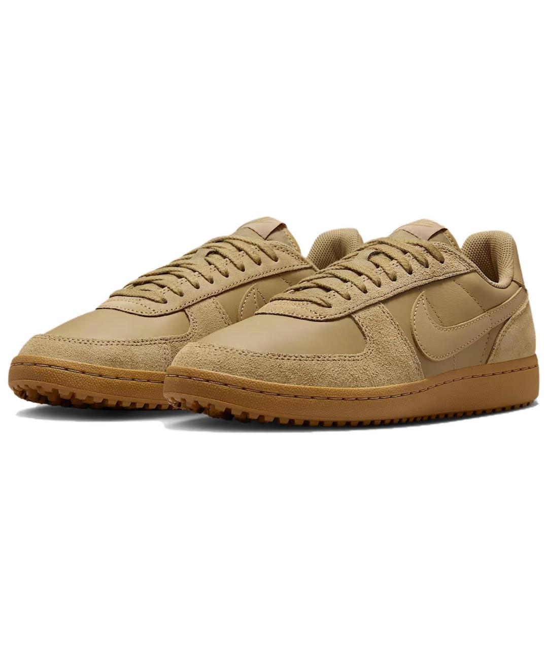 NIKE Коричневые замшевые низкие кроссовки / кеды, фото 2