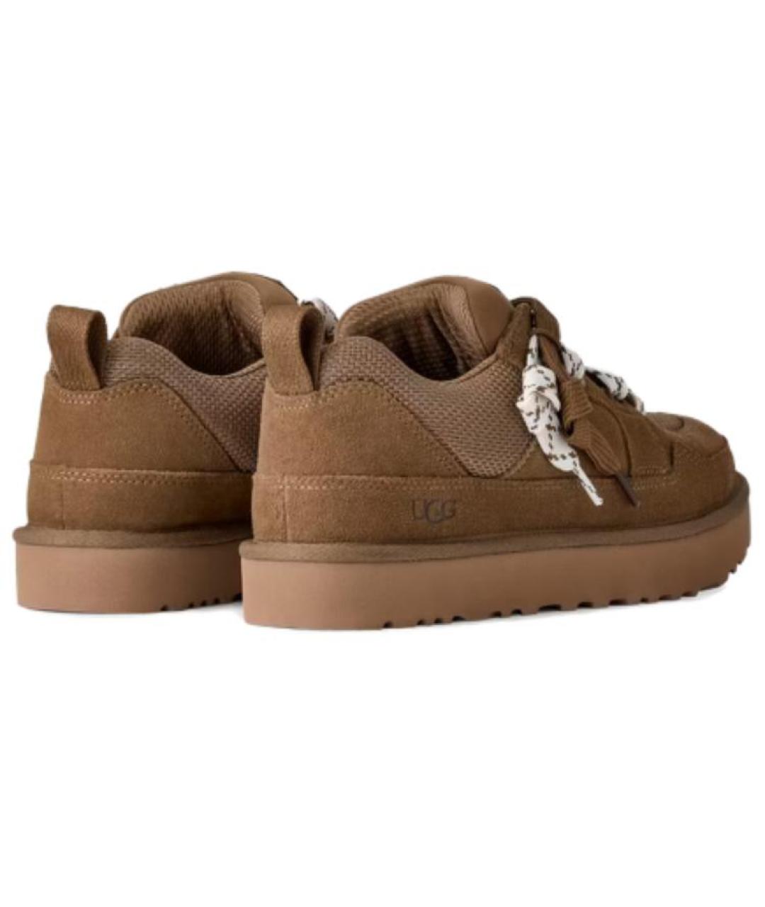 UGG Коричневые замшевые низкие кроссовки / кеды, фото 3