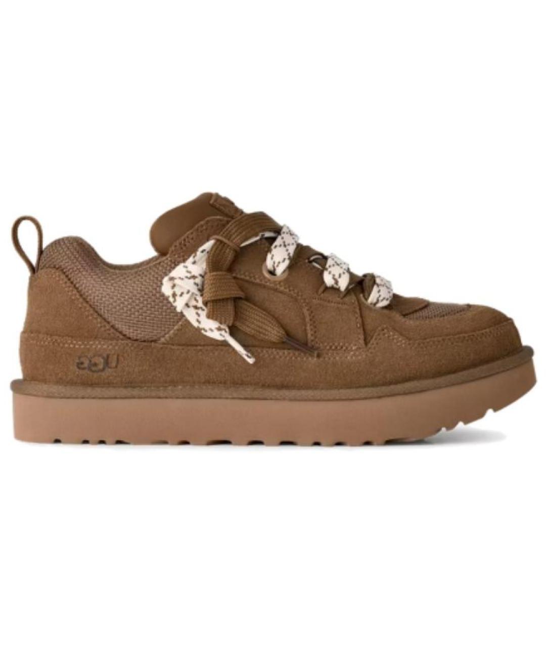 UGG Коричневые замшевые низкие кроссовки / кеды, фото 1