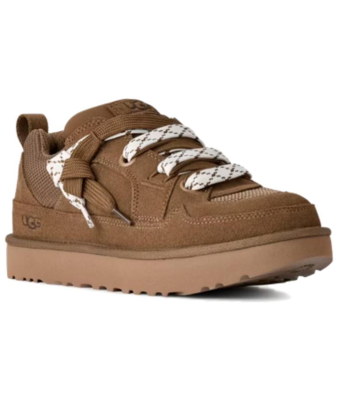 UGG Коричневые замшевые низкие кроссовки / кеды, фото 2