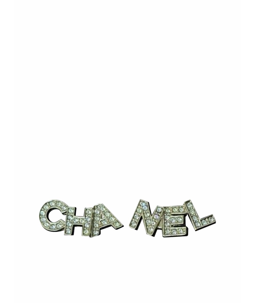 CHANEL Серебряные серьги, фото 1