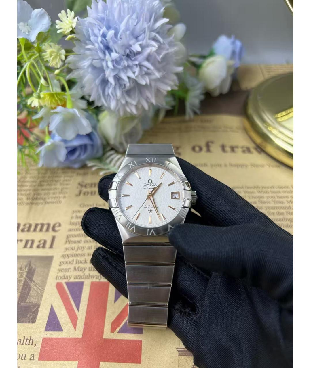 OMEGA Серебряные часы, фото 2