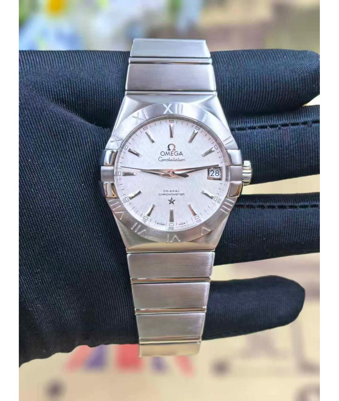 OMEGA Серебряные часы, фото 4