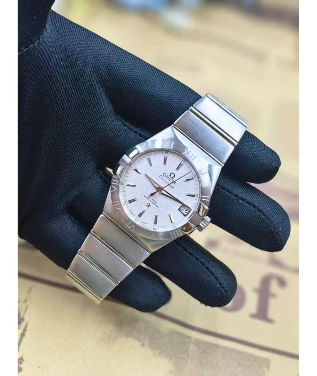 OMEGA Серебряные часы, фото 5