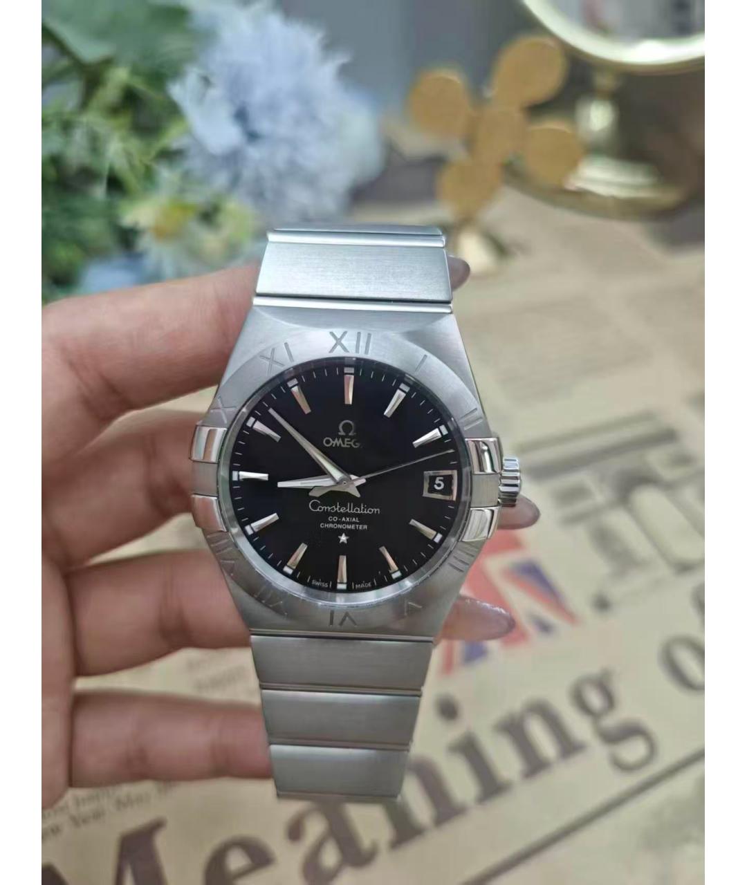 OMEGA Серебряные часы, фото 5
