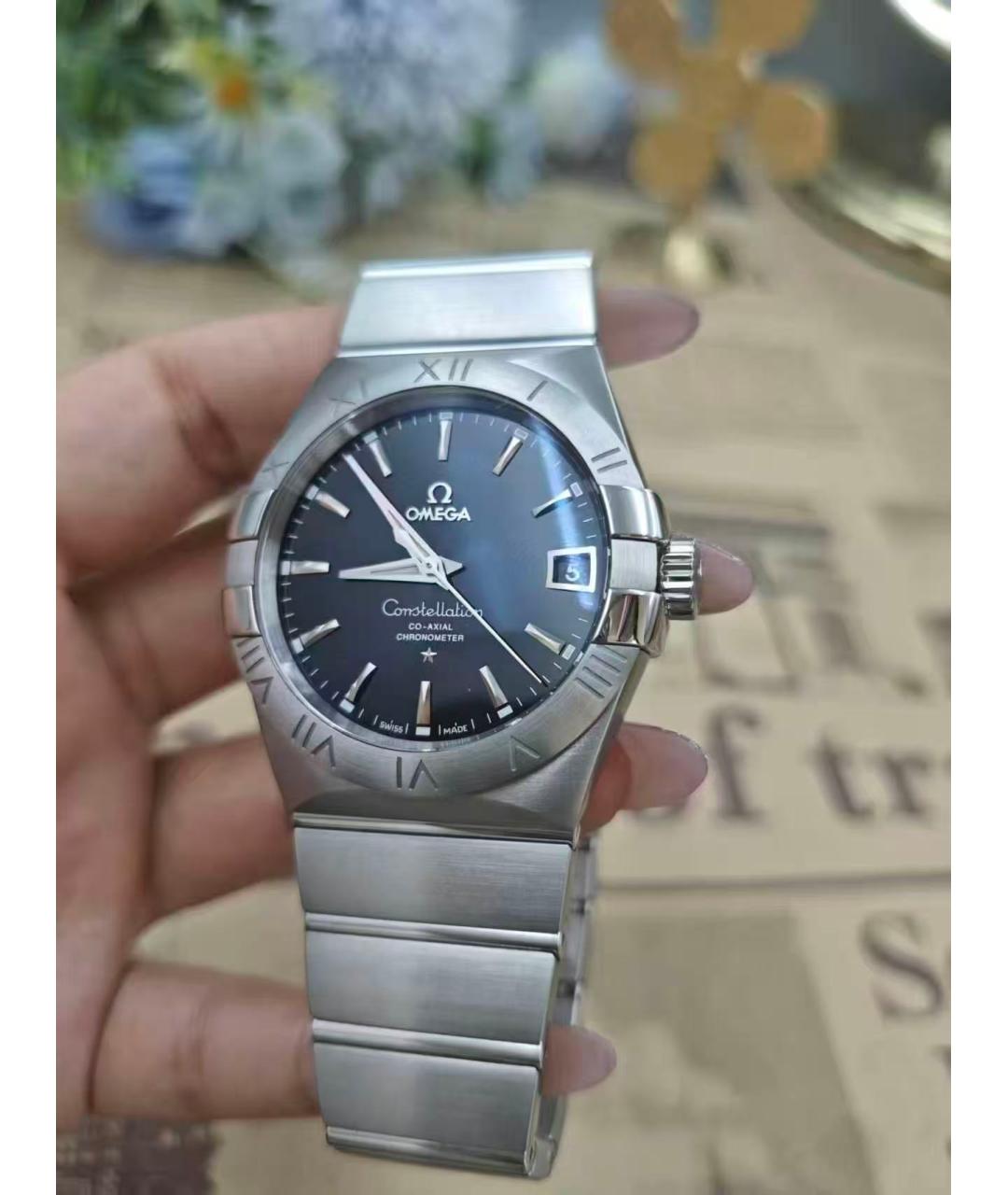 OMEGA Серебряные часы, фото 3